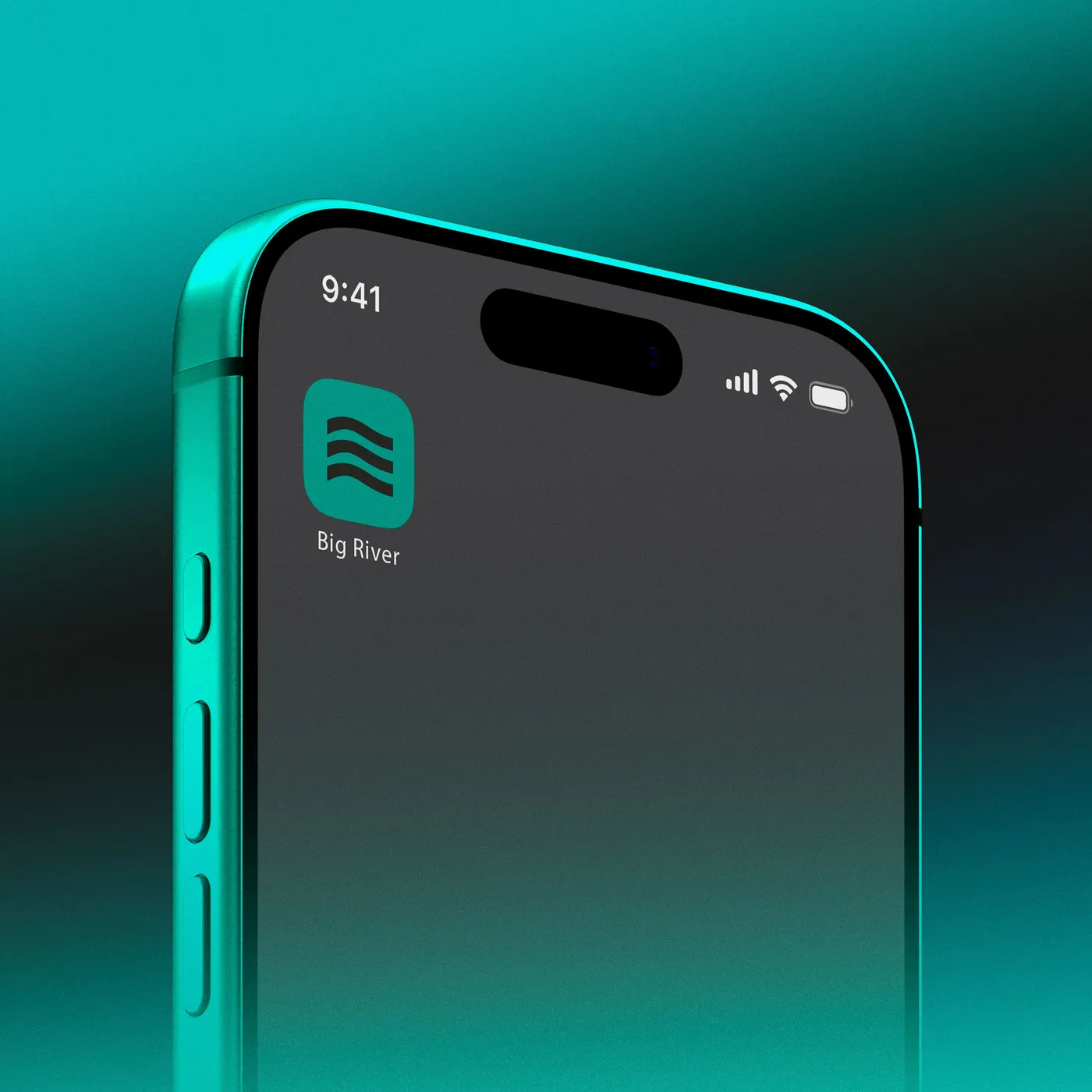 Big River, icono de la marca en la pantalla de un móvil